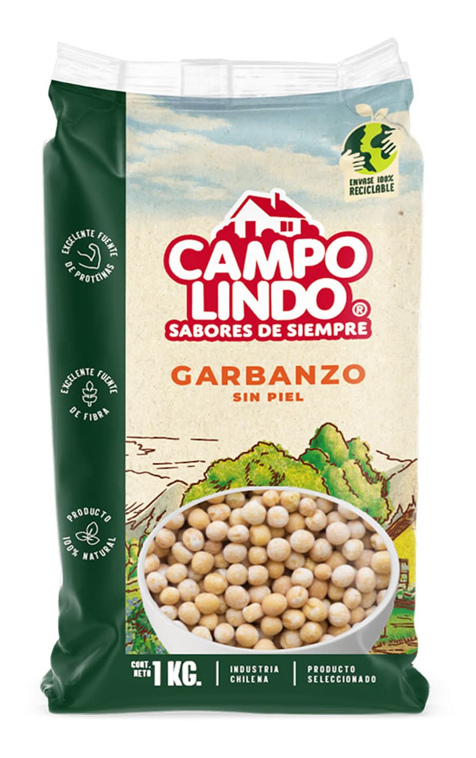 Garbanzos Sin Piel Campo Lindo 1 kg