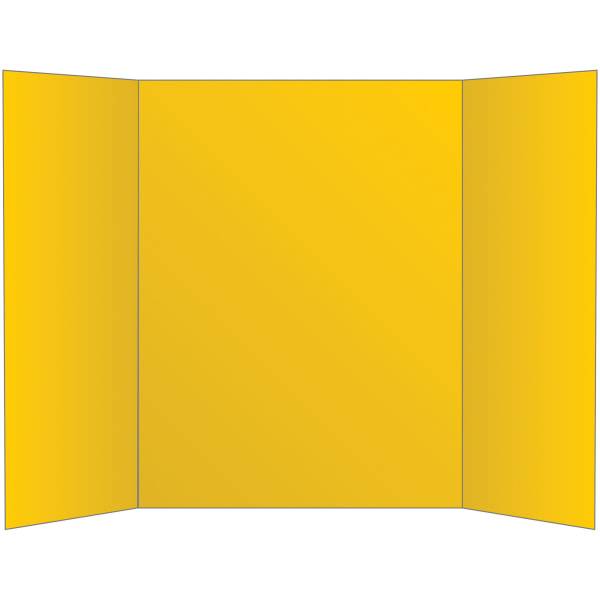 Office Depot 2-ply Tri-Fold Project Board (36" x 48"/yellow)