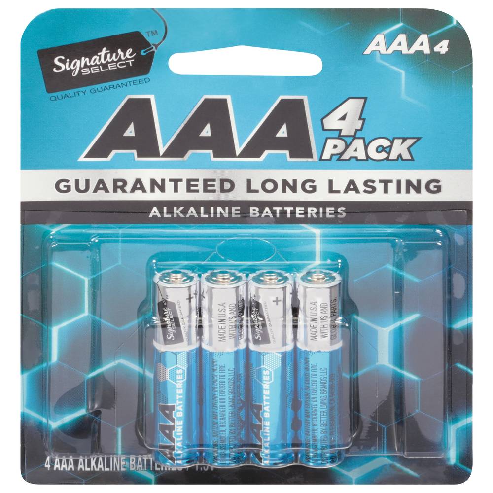 Signature Select Alkaline Aaa Batteries (4 ct)