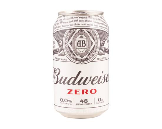 364595：バドワイザー ゼロ 350ML缶 / Budweiser Zero, Non Alcoholic Beer,×350ML