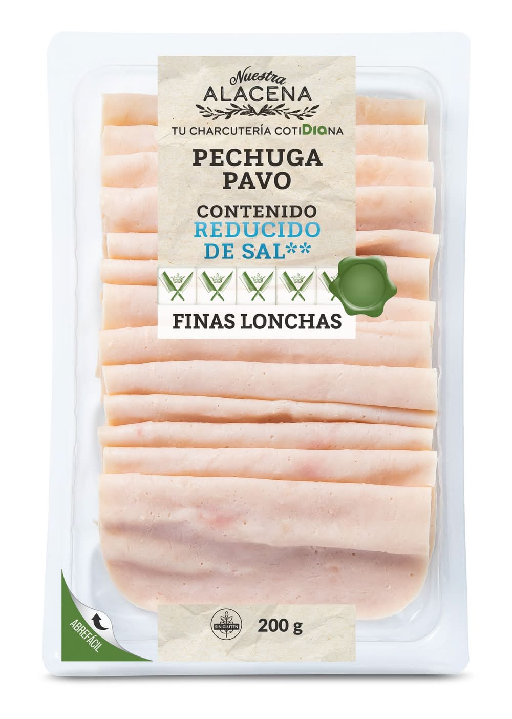 Pechuga De Pavo Bajo En Sal Nuestra Alacena De Dia Sobre 200 G