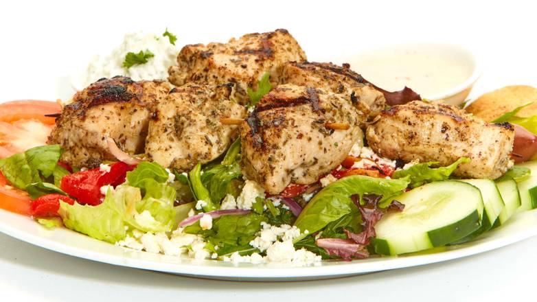 GREEK CHICKEN KEBOB SALAD