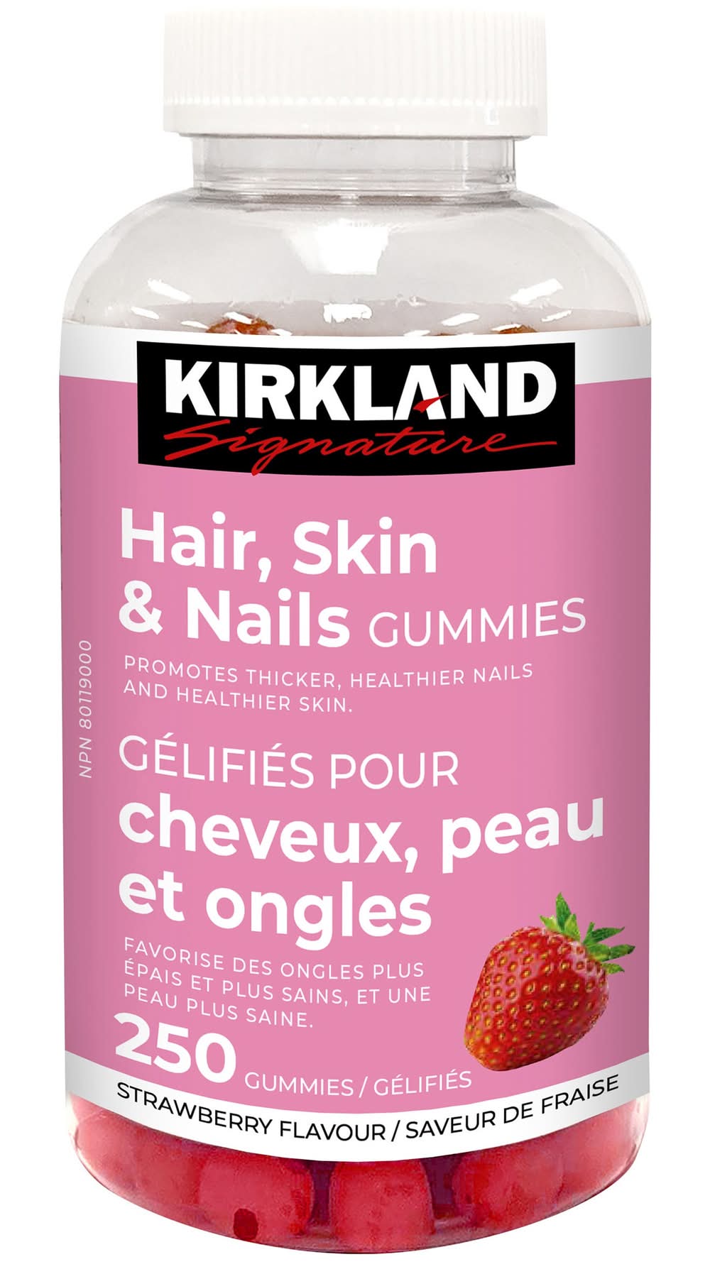 Kirkland Signature Cheveux, Peau Et Ongles, 250 Gélifiées / Kirkland Signature Hair,Skin & Nails, 250 Gummies