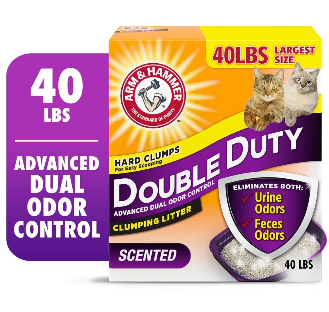Arm & Hammer Double Duty Clumping Cat Litter, L (40 lbs)