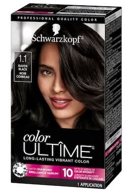 Schwarzkopf Color Ultime Permanent Hair Colour Cream, 1.1 Raven Black