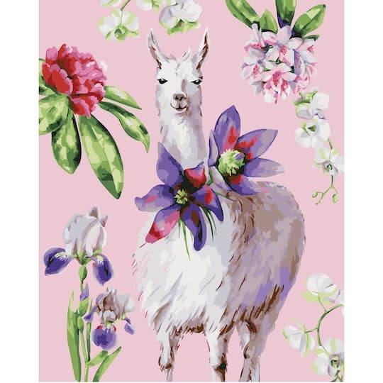 Artist's Loft Flower Llama Paint-By-Number Kit