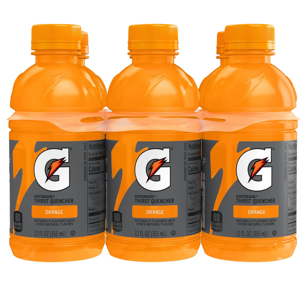 Gatorade Thirst Quencher Sports Drink, Orange (6 x 12 fl oz)