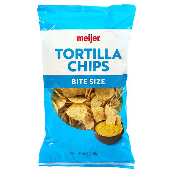 Meijer White Round Bite Sized Tortilla Chips, 13 Oz