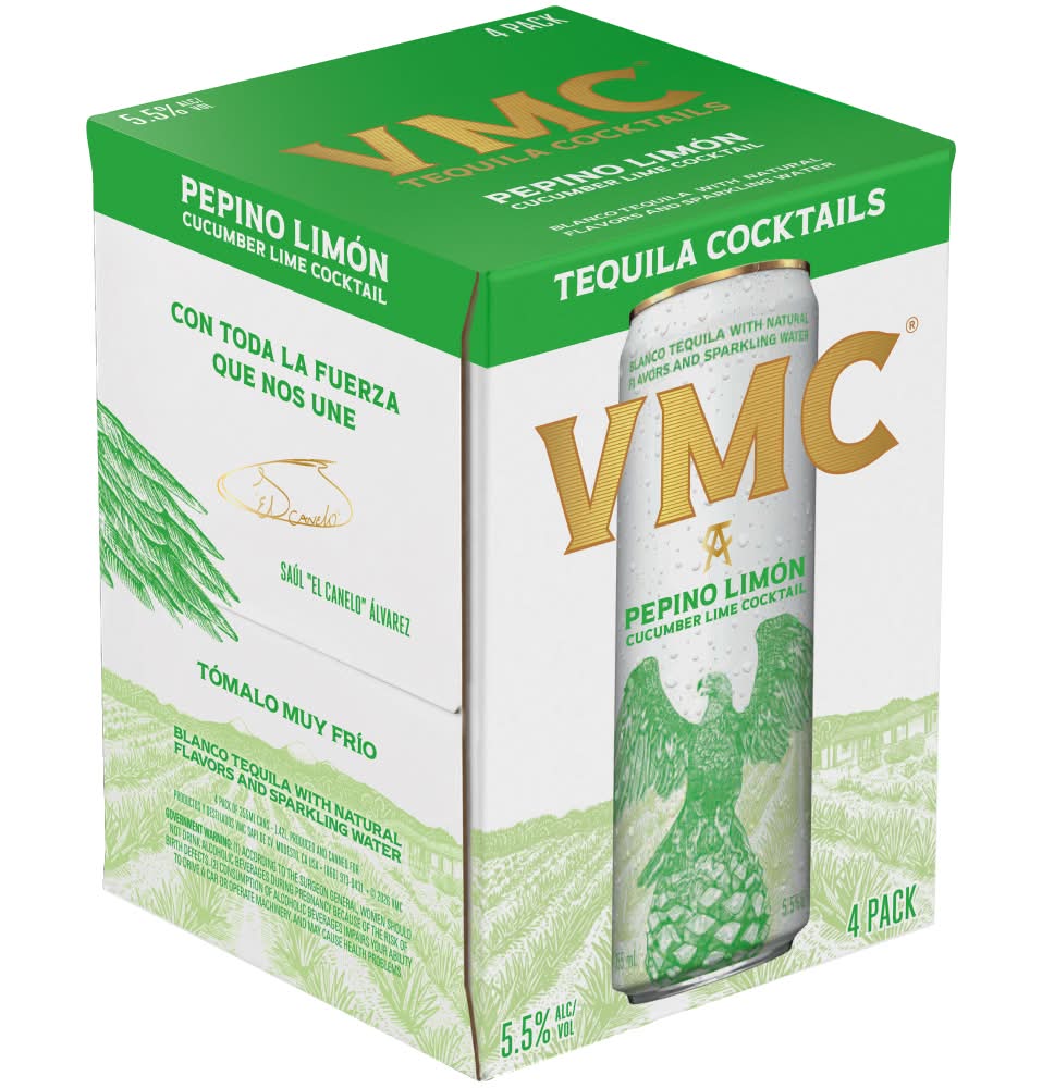 VMC Tequila Cocktail, Pepino Limon (4 x 355 ml)