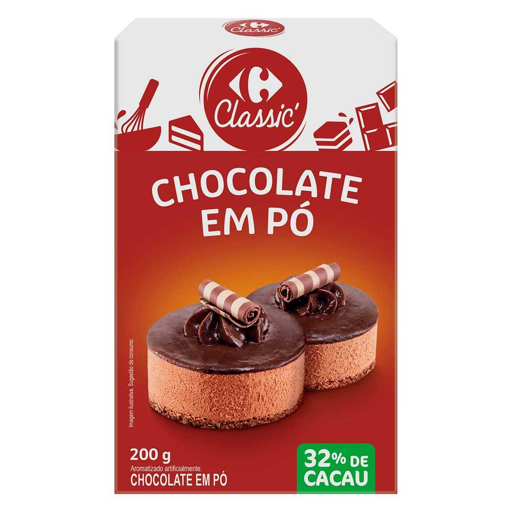 Chocolate em pó classic 32% cacau (200g)