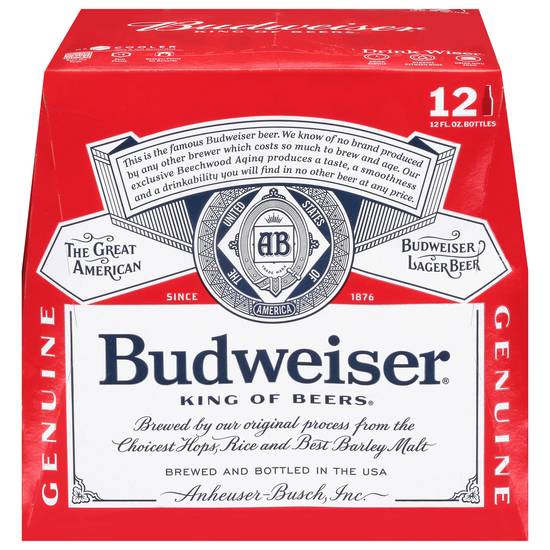 Budweiser American Lager Beer (12 pack, 12 fl oz)