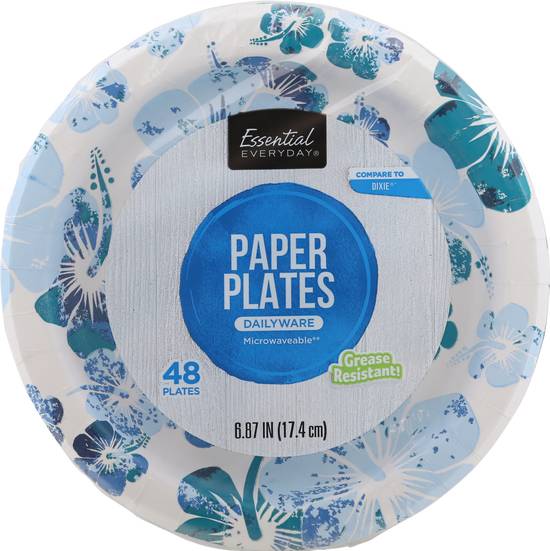 Essential Everyday 6.8" Dailyware Paper Plates (48 ct)