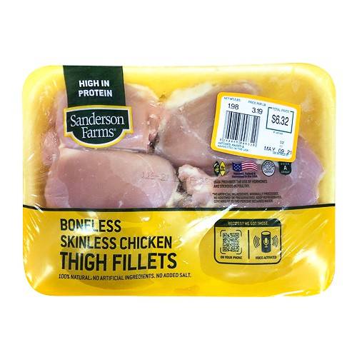 Sanderson Farms · Boneless Skinless Chicken Thigh Fillets