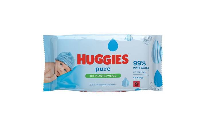 Huggies Pure 0% Plastic 48 Baby Wipes (404129)