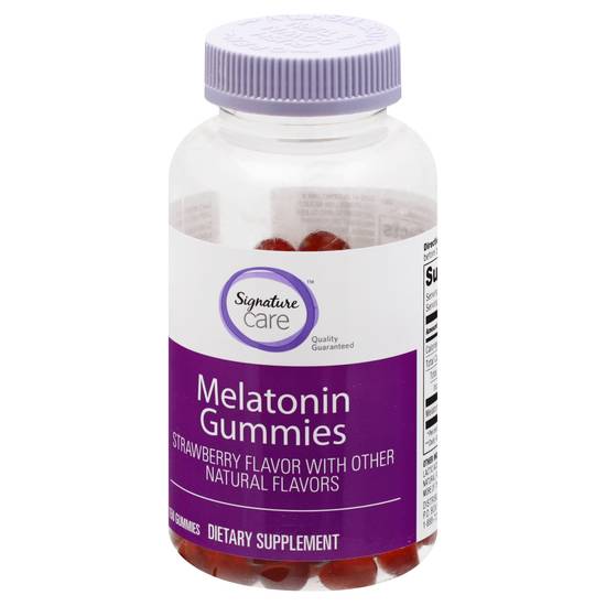 Signature Care Melatonin Strawberry Flavor Supplement Gummies