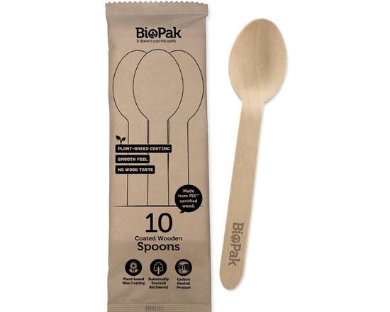 Biopak Coated Wooden Spoons 10 Pack