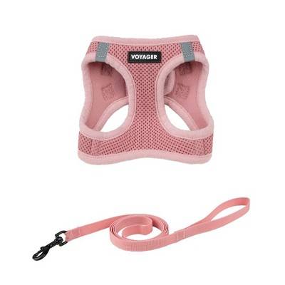 Voyager Step-In Air Cat Leash Harness Set - All Weather Mesh, Step In Vest Harness for Small and Large Cats by Best Pet Supplies - Pink, XXS