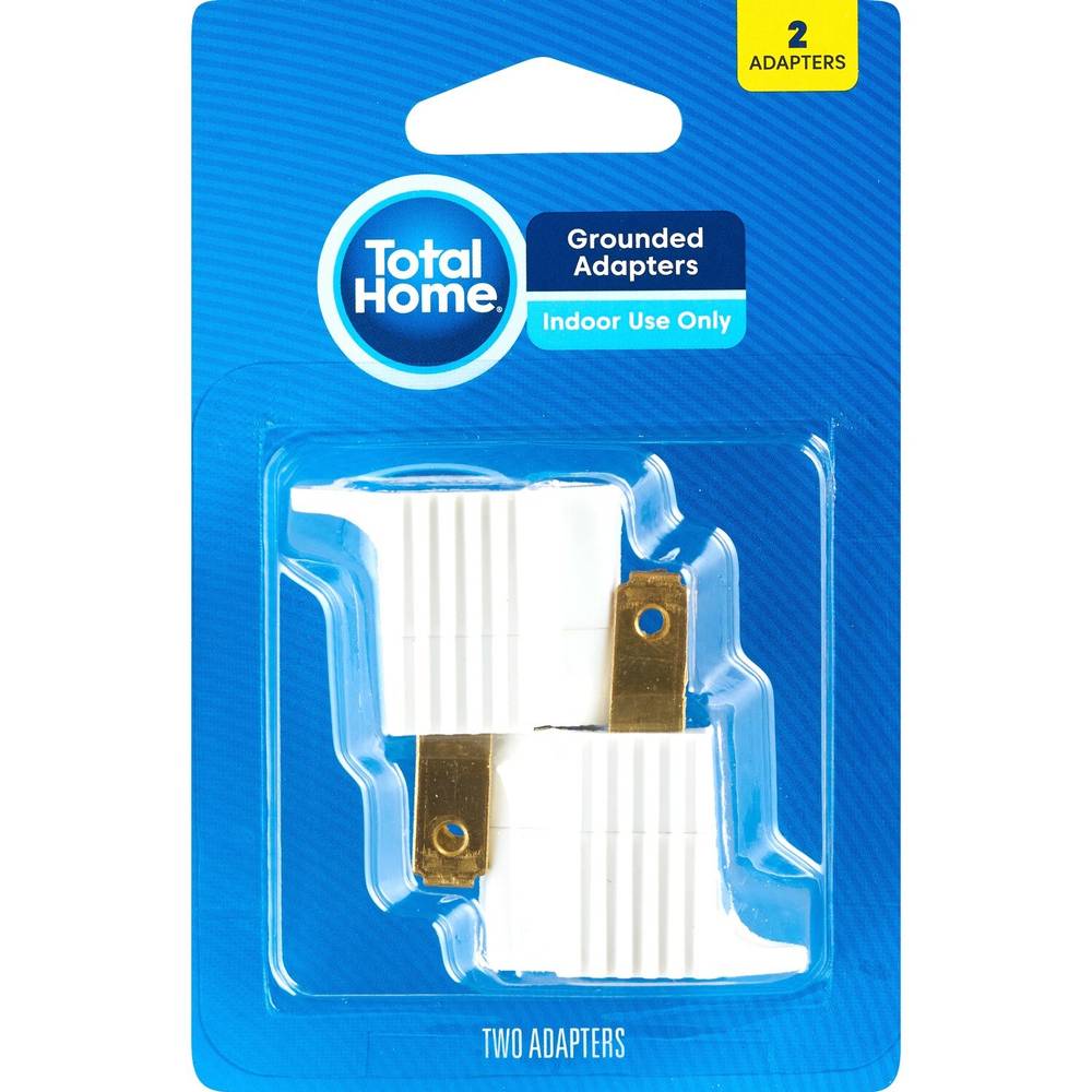 Total Home Polarized Grounding Adapters, 2 Ct