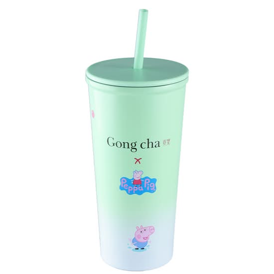 Green Peppa Pig Steel Tumbler