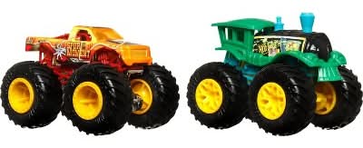 Hot Wheels Monster Trucks 1:64 Scale Demo Doubles Toys (2 ct)