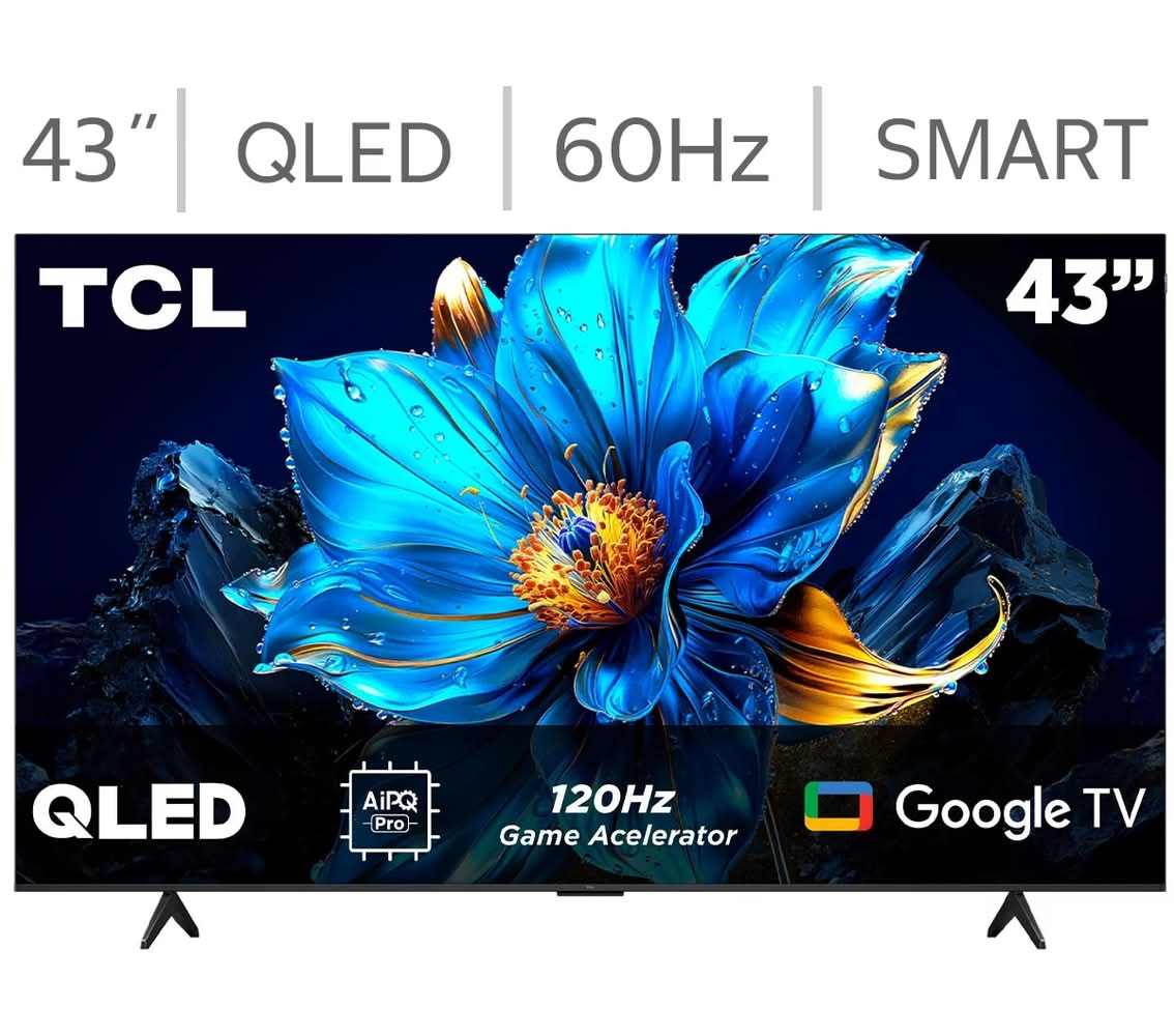 TCL · Pantalla smart tv 43q6k qled pro 4k, 43"
