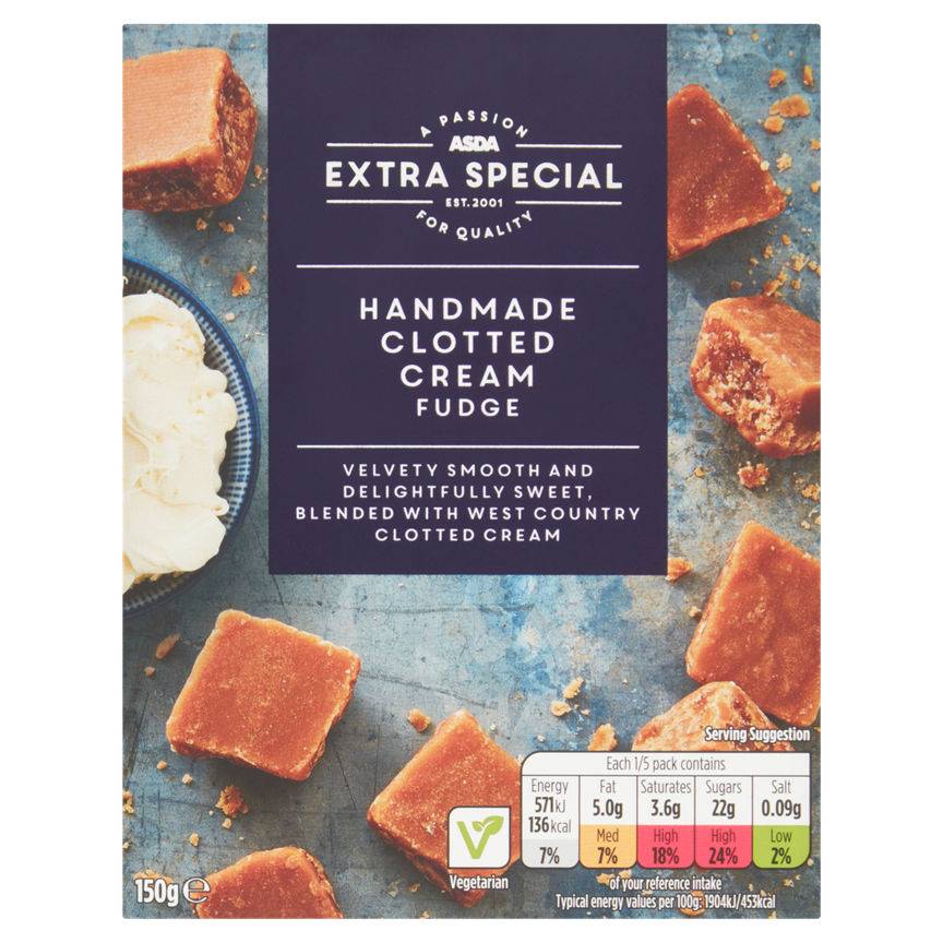 ASDA Extra Special Handmade Clotted Cream Fudge 150G