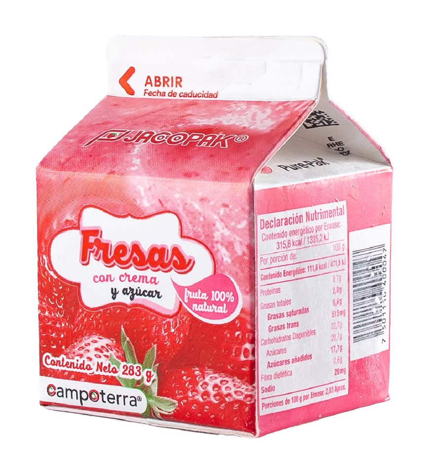 Jacopak · Fresas con crema y azúcar (283 g)