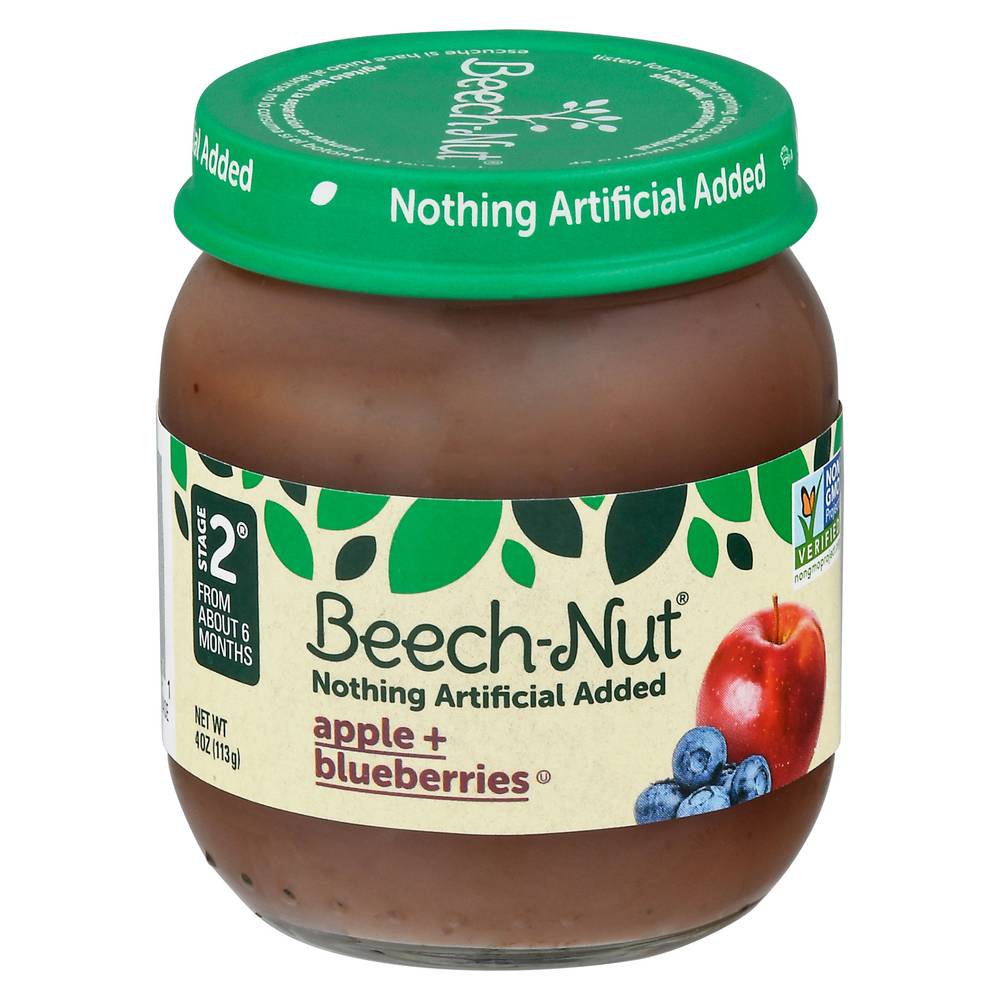 Beech-Nut Stage 2 Apple + Blueberries Baby Food (4 oz)