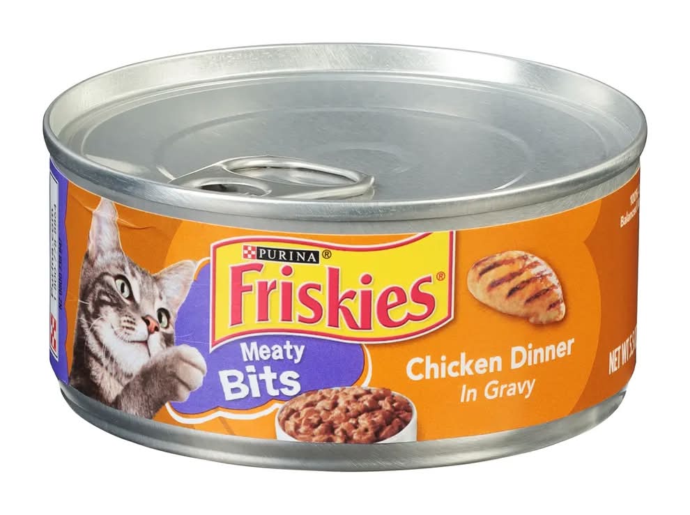 Purina Purina Friskies Wet Cat Food Meaty Bits Chicken Dinner in Gravy