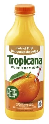 Tropicana jus d’fruit à 100% avec beaucoup de pulpe - 100% fruit juice with lots of pulp (1.36 l) (orange)