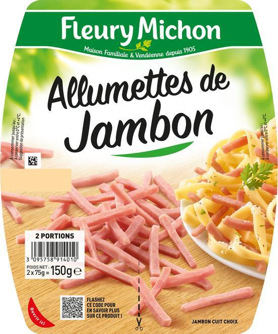 Fleury michon allumettes de jambon cuit