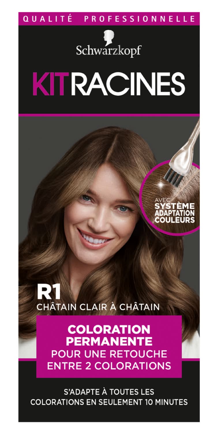 Schwarzkopf - Kit racines coloration permanente châtain clair r1 (22g)