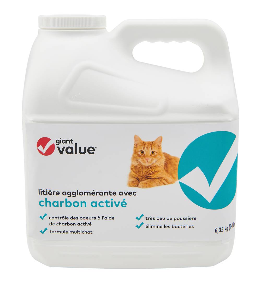 Litière pour chats au charbon activé Giant Value - 6,3 kg / Giant Value Activated Carbon Scoopable Cat Litter, 6.3-kg