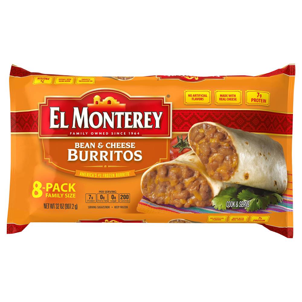 El Monterey Bean and Cheese Burritos (2 lbs, 8 ct)