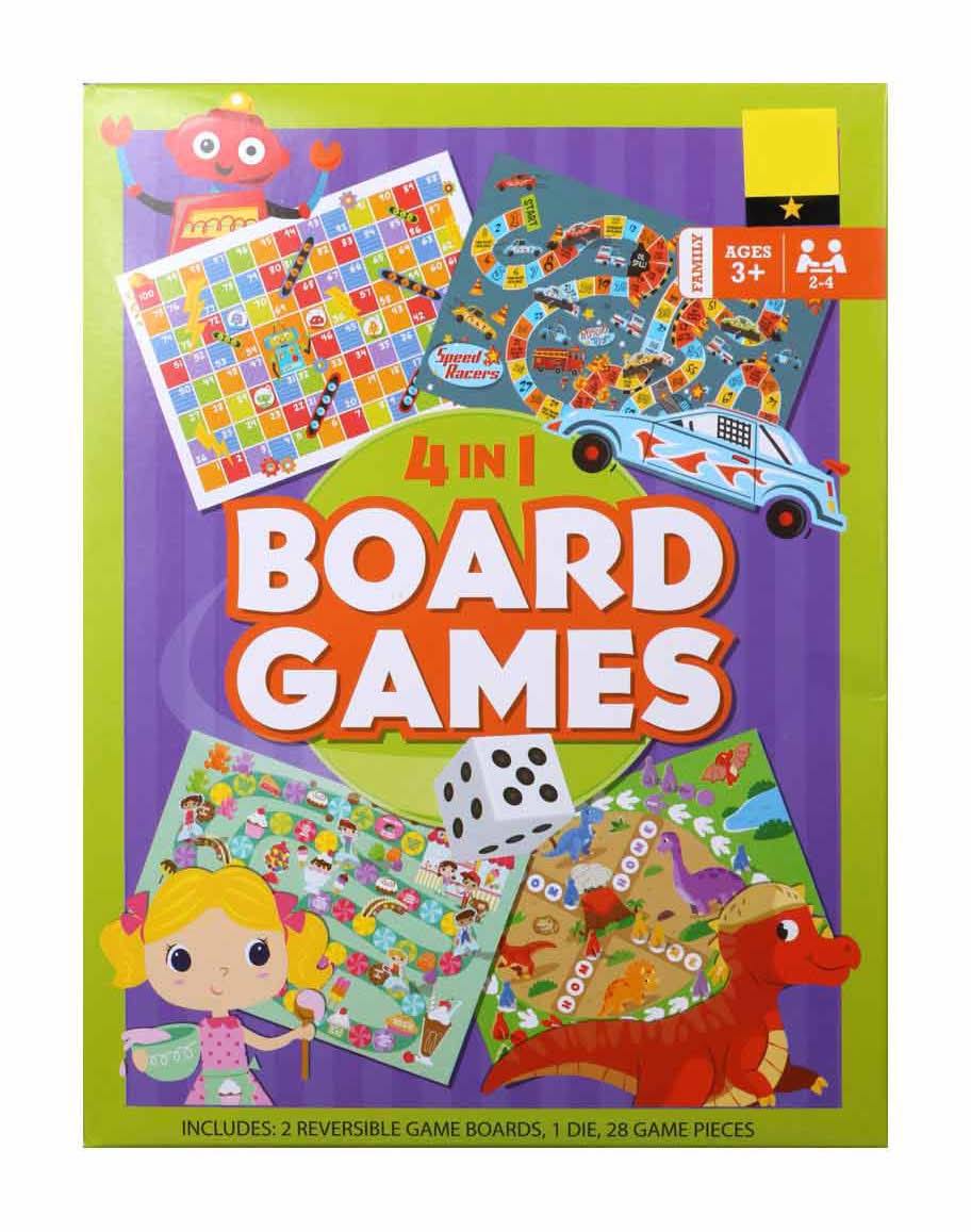 Classic 4 In 1 Board Games Assorted