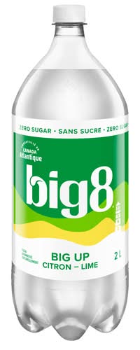 Big8 Boisson Gazeuse Citron Et Lime Sans Sucre 2 L / Big 8 Sugar Free Soda Lemon-Lime 2 L (bottle)