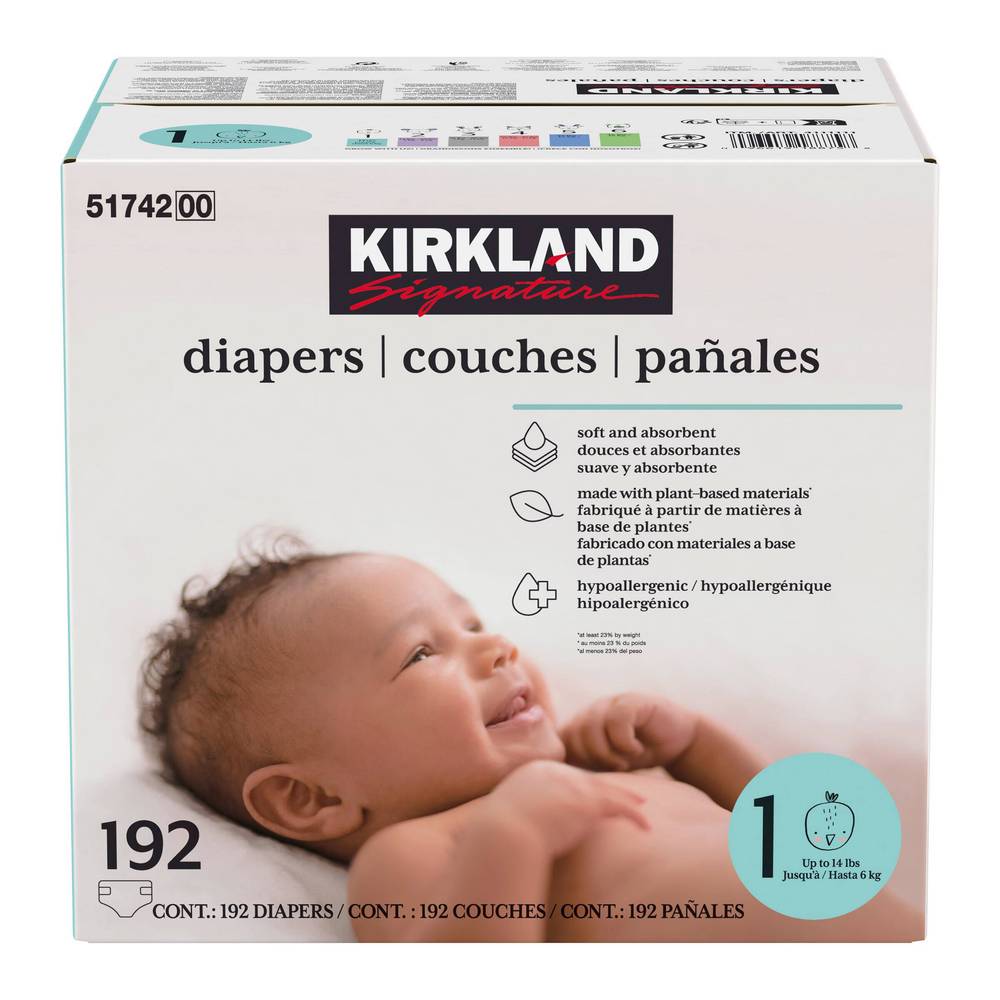 Kirkland Signature Diapers Size 1, 192-Count