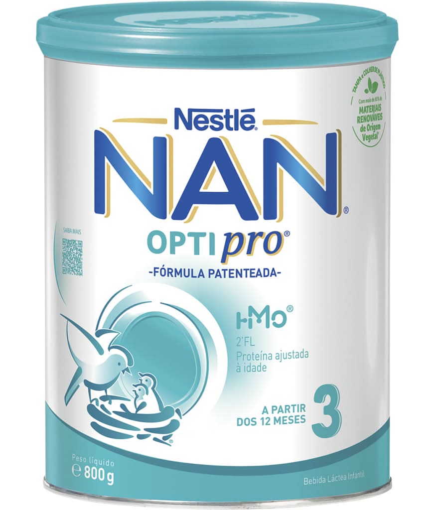 Nan - Leite Transição Optipro 3 +10 Meses, embalagem de 800g