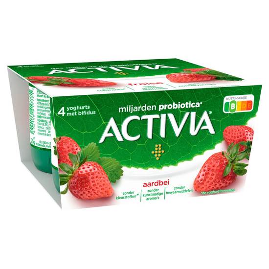 Activia Aardbei Yoghurt 4 x 125 g