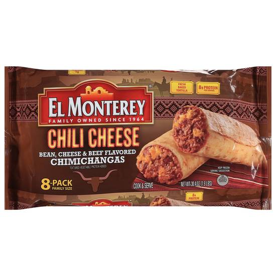 El Monterey Chili Cheese Chimichangas (bean-cheese-beef)