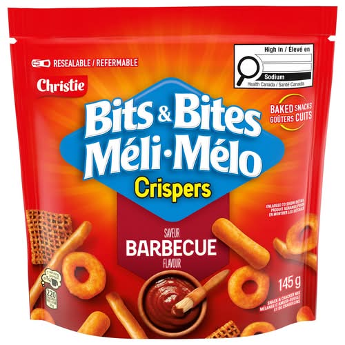 Christie crispers bits & bites mélange d'amuse gueules et de craquelins - crispers bits & bites snack & cracker mix (barbecue)