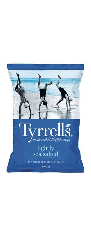 Tyrrells Lightly Sea Salt Salted Crisps 150g