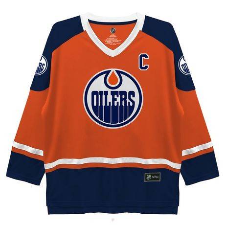Nhl Edmonton Oilers Mens Long Sleeve Deluxe Fans Jersey Sweater (1 unit)