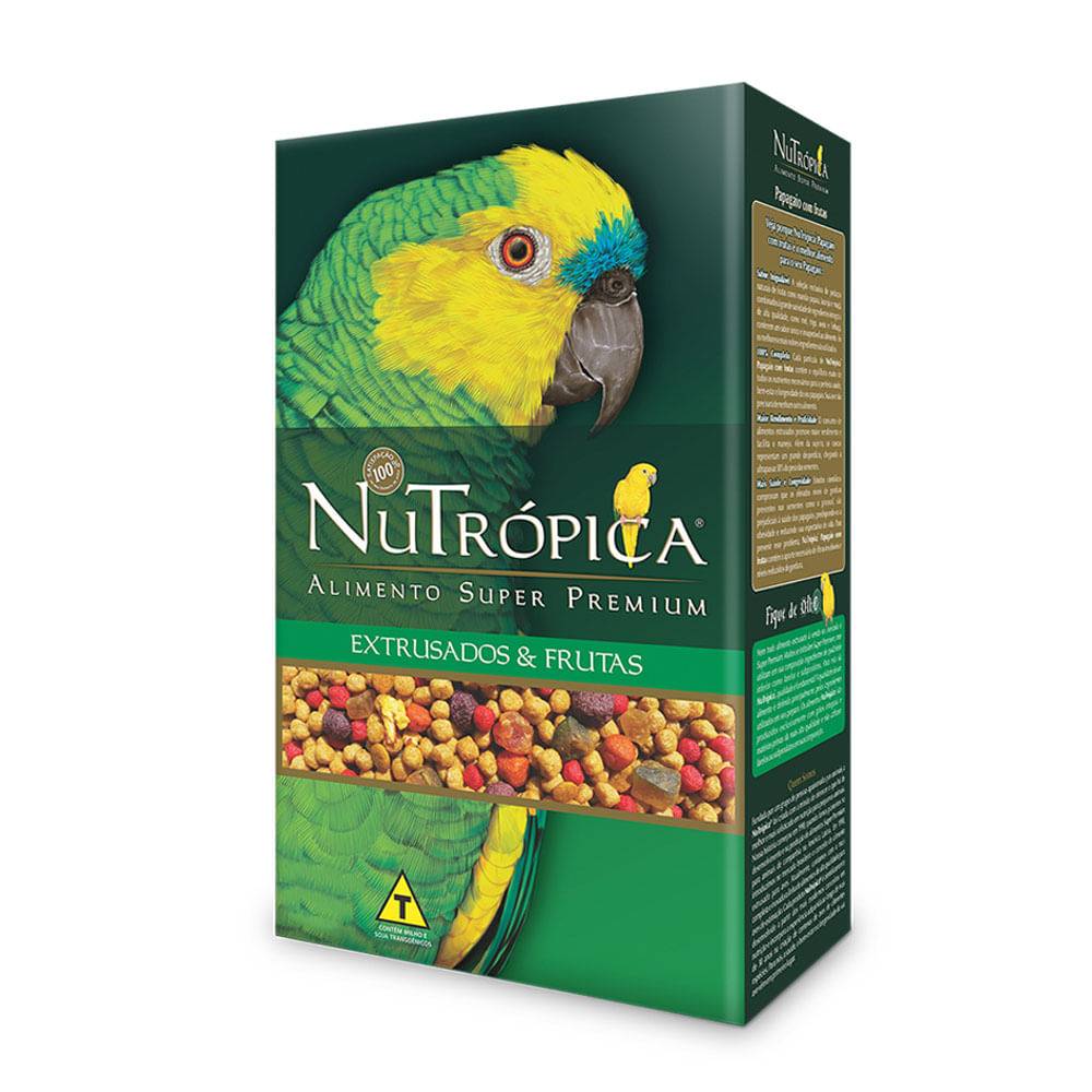Nutrópica ração para papagaios com frutas (600g)