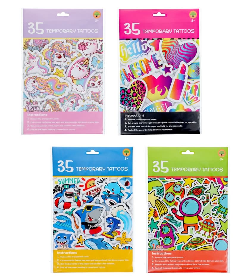 Temporary Tattoo Sheets, 35-ct.