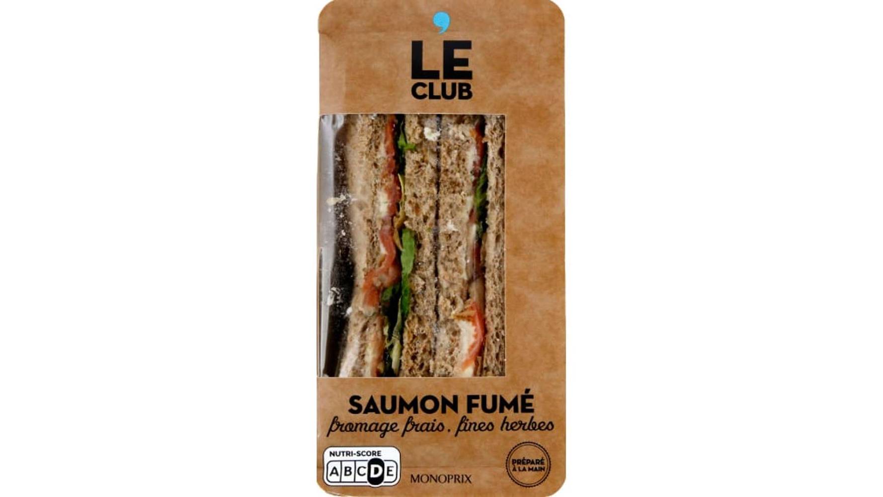 Monoprix Le club, saumon fume, fromage frais, fines herbes L'unite de 170g