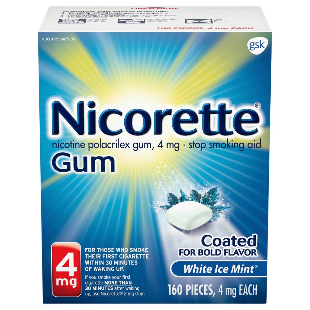 Nicorette White Ice Mint Stop Smoking Aid