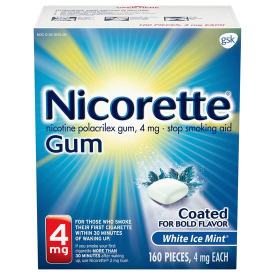 Nicorette White Ice Mint Stop Smoking Aid