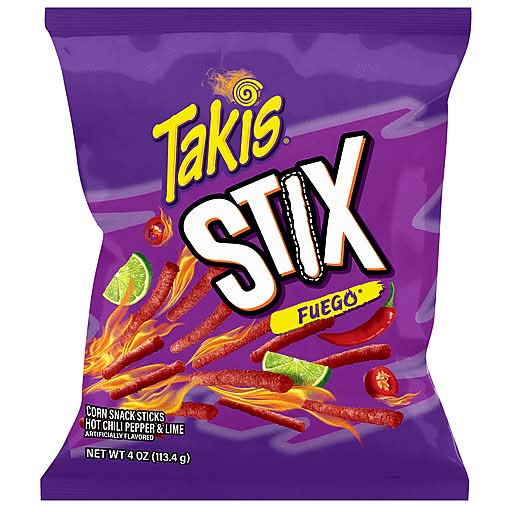 Barcel Stix Fuego Hot Chili Pepper and Lime Corn Snacks