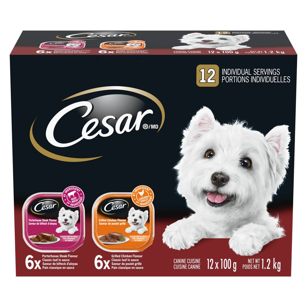 Cesar Wet Dog Food Variety pack (1.2 kg, 12 ct)